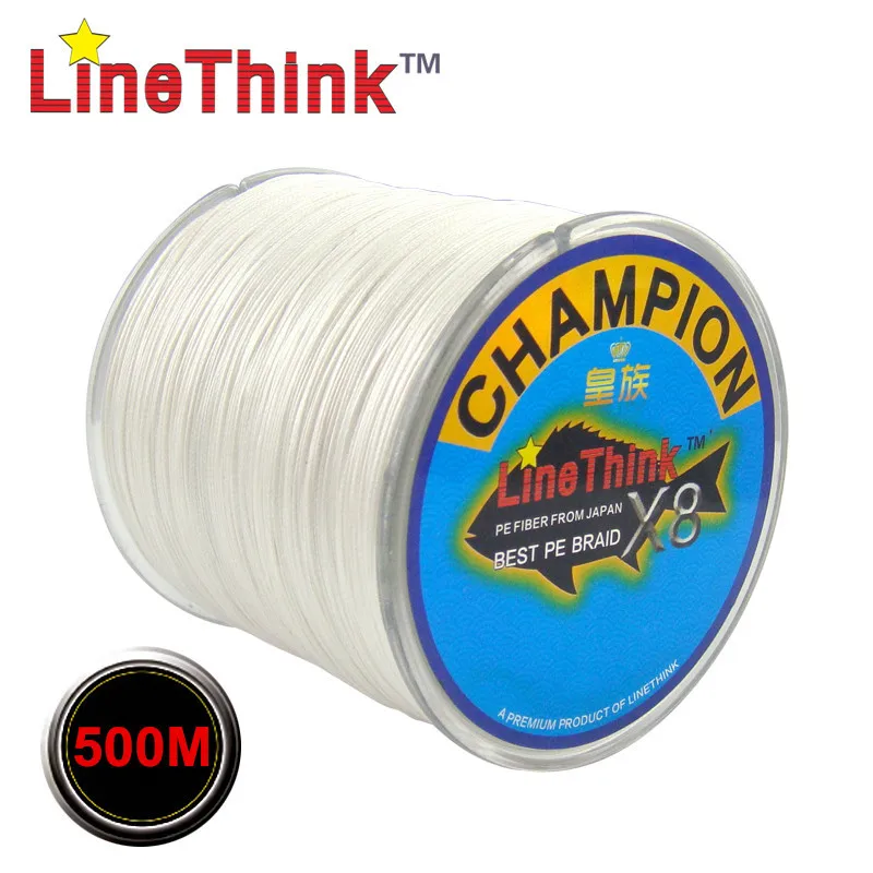 500 M GHAMPION LineThink العلامة التجارية 8 فروع/8 نسج أفضل جودة المتعددة الشعيرات صنارة صيد بولي ايثيلين مجدول الصيد جديلة شحن مجاني