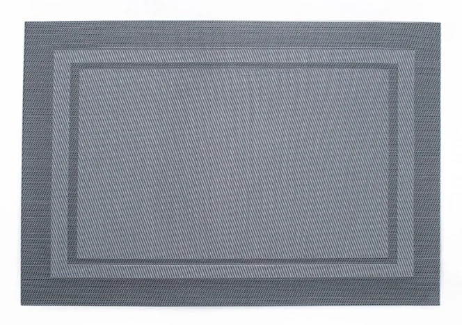 Silver Grey ONEUP, 4 шт., коврик для подстилки, Европейский ПВХ, коврик для стола, водонепроницаемый, трикотажный, нескользящий, утолщенный, теплоизоляционный, кухонные, ресторанные подставки - Цвет: Silver Grey