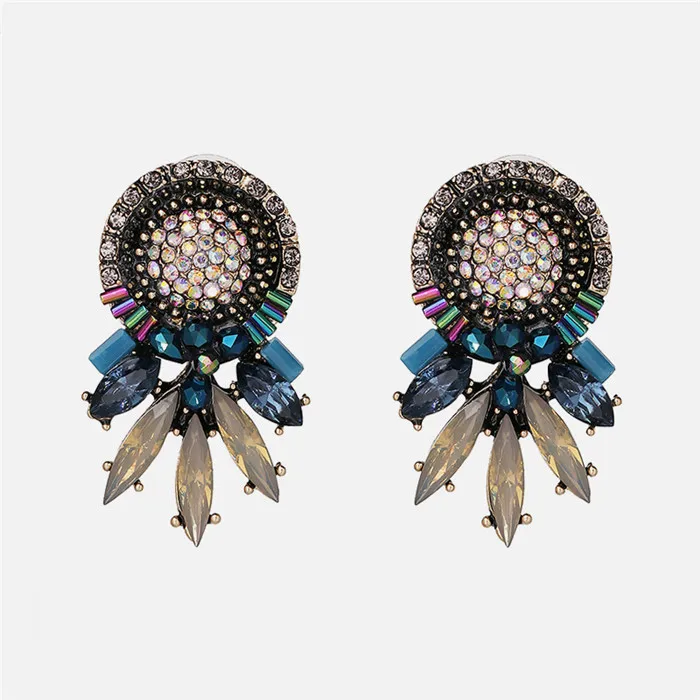 E1149 Ztech 32 дизайн синий кристалл/Кисточка/смолы Eearrings pendientes mujer moda Za новые большие массивные Оптовые аксессуары для ушей - Окраска металла: E1149