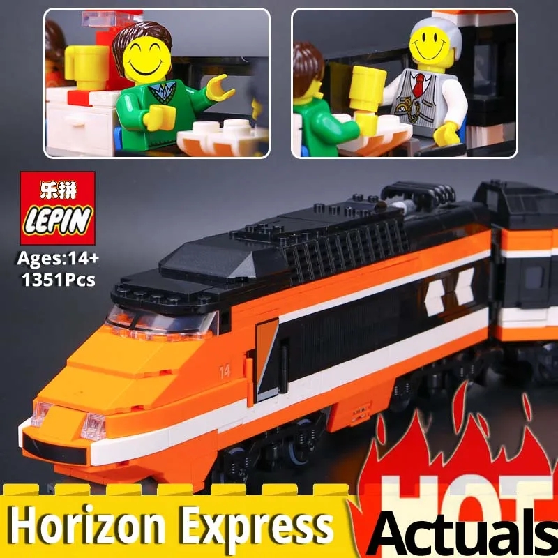 

LEPIN Train 21007 Horizon Express Model Building Kit Blocks Bricks Compatible Legoinglys Creator Series 10233 Toys for Children