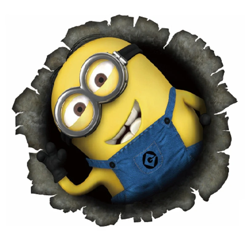 10pcs/lot Car Stying Despicable Me Minions Sticker Cartoon Glue Sign Decal Motorcycle Accessories Free Shipping | Автомобили и