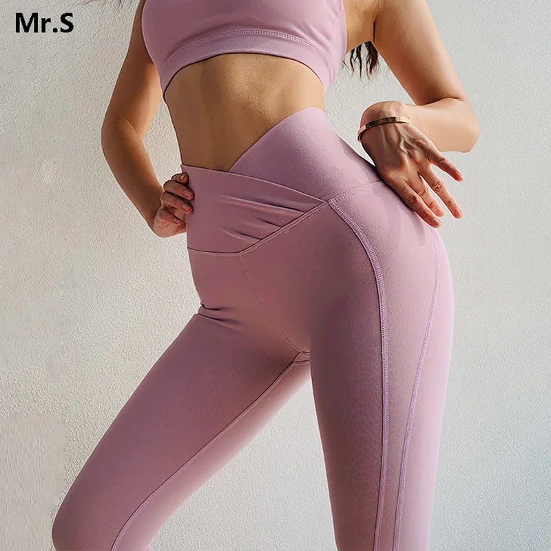 Pink Розовый Flex Booty Йога Леггинсы для женщин для высокая X талия Push Up кальсоны йоги Scrunch Butt легинсы для тренировки и фитнеса тренажерный зал одежда - Цвет: Pink