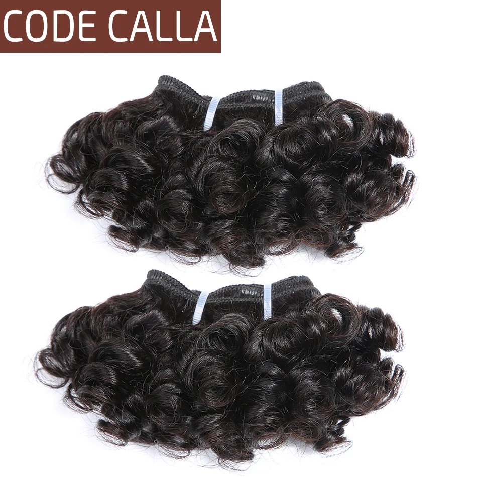 Code Calla Pre-Colored Indian Raw Virgin Human Hair Bundles Bouncy Curly 6PCS Can Make A Wig Kid's Hairstyle for Little Girl Code Calla Pre-Colored Indian Raw Virgin Human Hair Bundles Bouncy Curly 6PCS Can Make A Wig Kid's Hairstyle for Little Girl