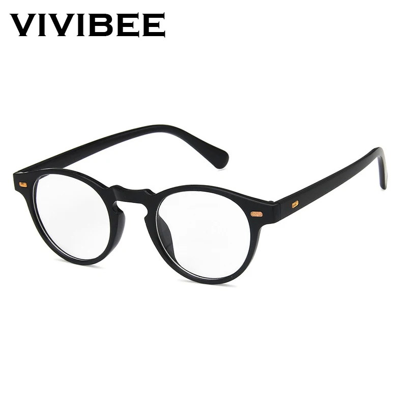 Мужские овальные маленькие солнцезащитные очки VIVIBEE прозрачные классические с
