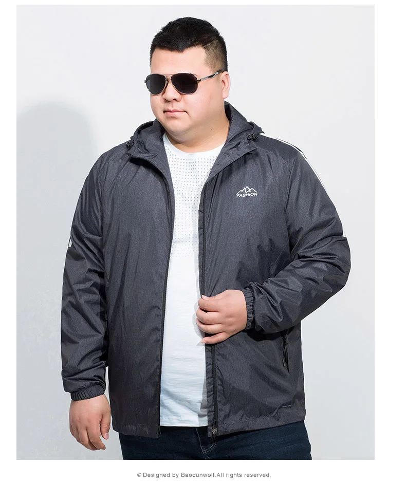 Плюс размер 8XL 7XL 6XL 5XL флисовая водонепроницаемая куртка пальто Мужская брендовая одежда с капюшоном черное повседневное весеннее пальто Мужская ветровка