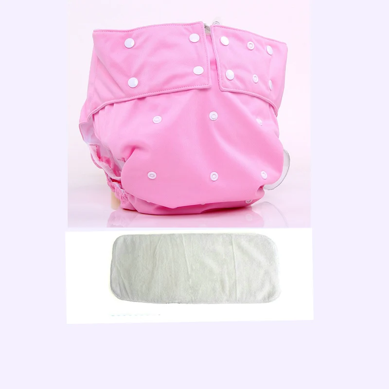 1 pant with 1 insert Регулируемая опора многоразовый взрослый Водонепроницаемый брюки недержания тканевые подгузники, подгузники для взрослых - Цвет: 1 pant with 1 insert