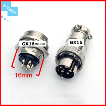 

2pair GX16 16mm Male & Female Wire Panel Connector kit GX16 Socket+Plug for aviation,computer ect.reversed assembling type