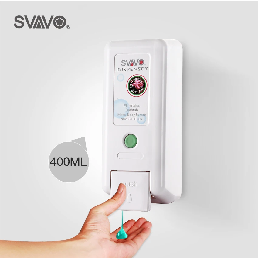 

SVAVO Wall Hanging Liquid Soap Dispenser Hotel Bathroom Hand Pressing Manual Soap Dispenser Soap Dispenser(400ml)