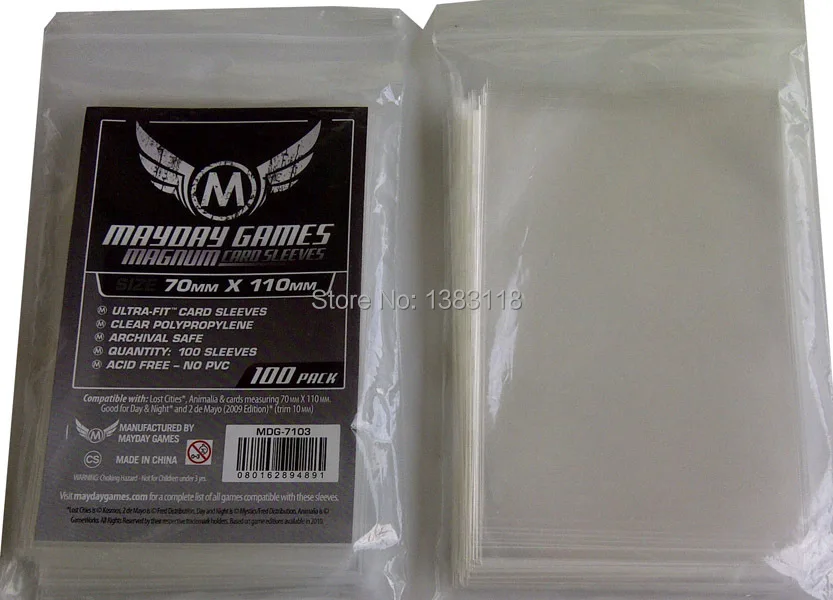 100pcs 1 Pack clear large sleeves MDG 7103 for 70x110mm Magnum Lost