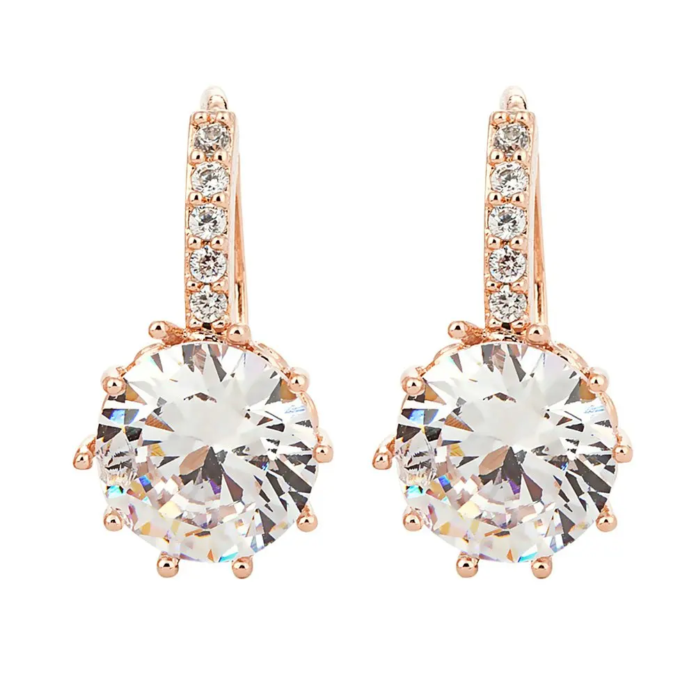2018 New Vintage Earrings Rose Gold Crystal Cz Bling Drop Aeproduct Getsubject
