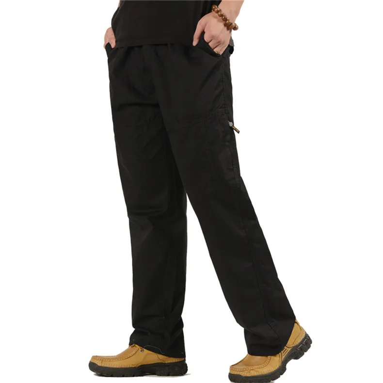 2018 Новый Мужские брюки карго Повседневное свободные военно-тактические брюки multi-карман общая мешковатые мужские длинные брюки плюс