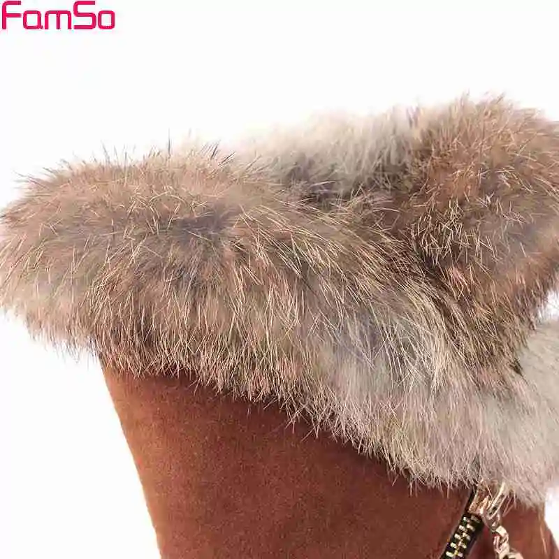 FAMSO/Size34 43 2019 г. Новые пикантные женские ботинки обувь на танкетке и высоком