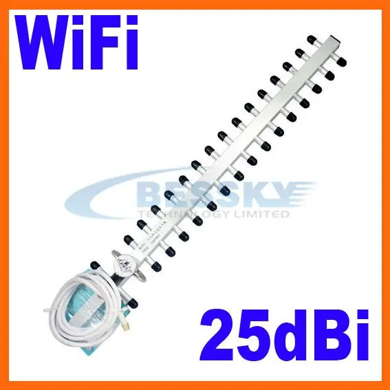 25 dBi 2.4 GHz 802.11b/g Wifi Yagi Antenna RP SMA WLANyagi dbiyagi