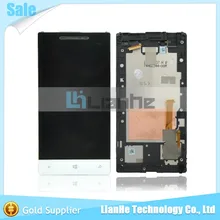 Fast Delivery For HTC Windows Phone 8S LCD Display Assembly with Touch Screen Digitizer with frame-White free shipping