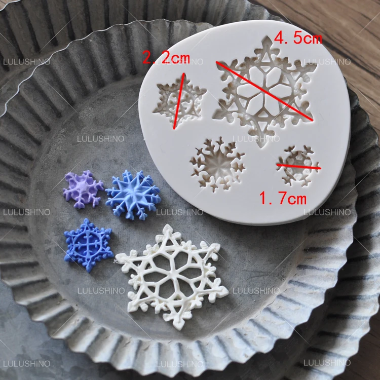 

DIY Christmas Snowflake Mold Silicone Chocolate Mold Candy Cookie Fondant Cake Decorating Tools Kitchen Baking Cake Tools FM1191