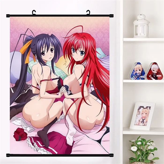Аниме старшеклассница DxD Азия Argento Himejima Akeno настенные свитки плакат мультфильм настенные подвесные плакаты коллекция домашнего декора - Цвет: E