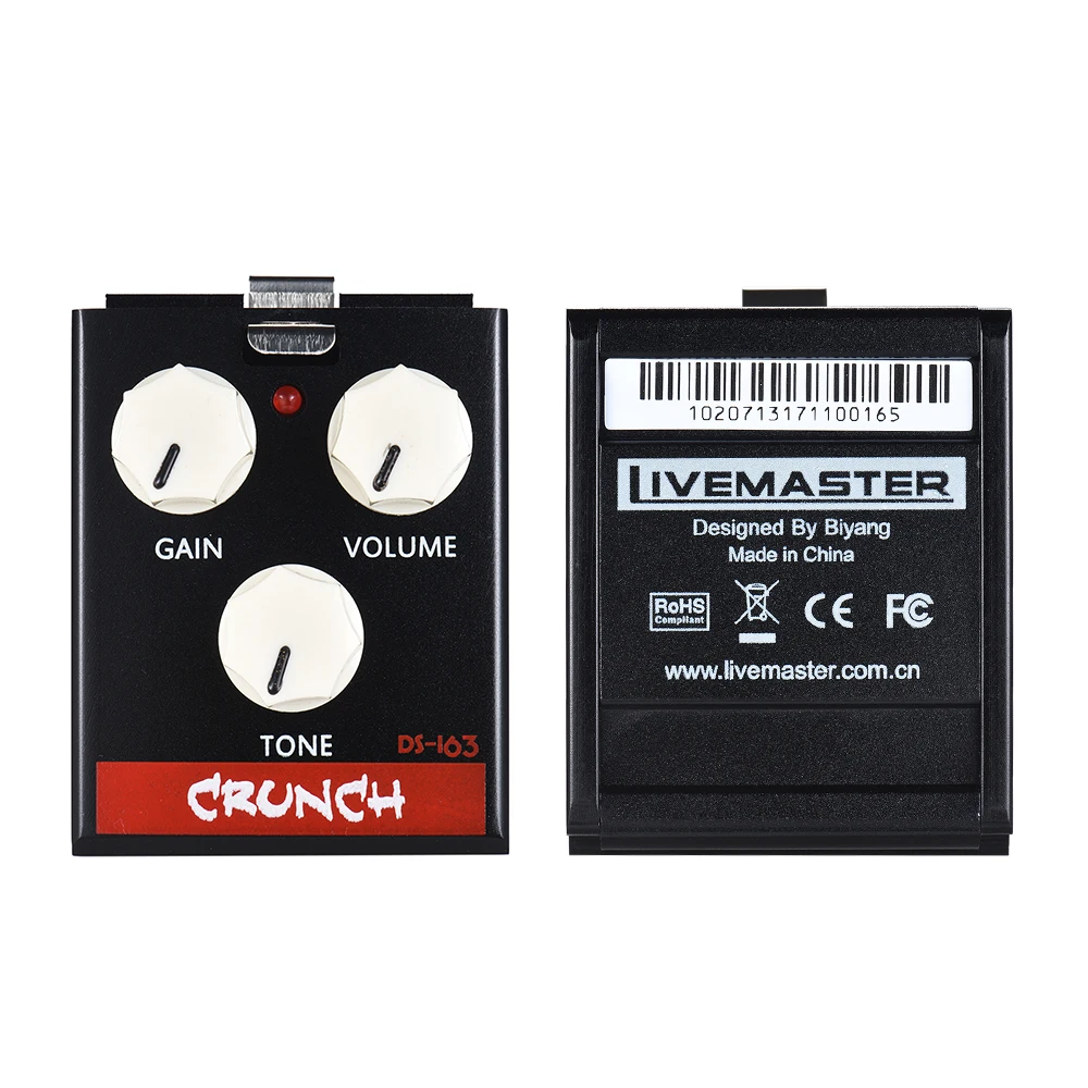 BIYANG серий livemaster DS 163 CRUNCH distration гитарный эффект педаль модуль True Bypass|Детали и