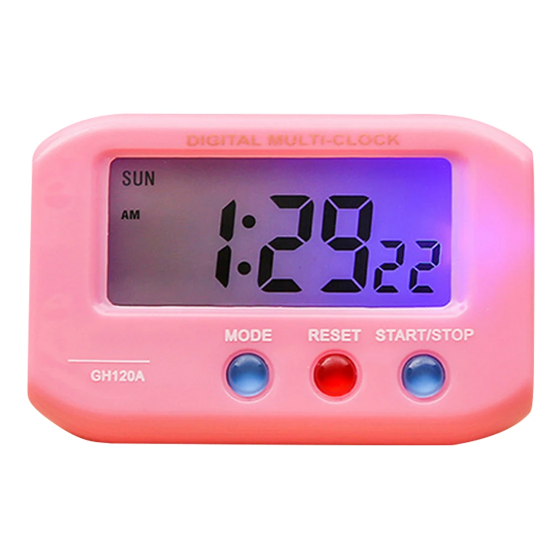 Портативный мини-цифровой электронный будильник для путешествий, автомобильный электронный секундомер, ЖК-часы с подсветкой повтора сигнала - Цвет: Red