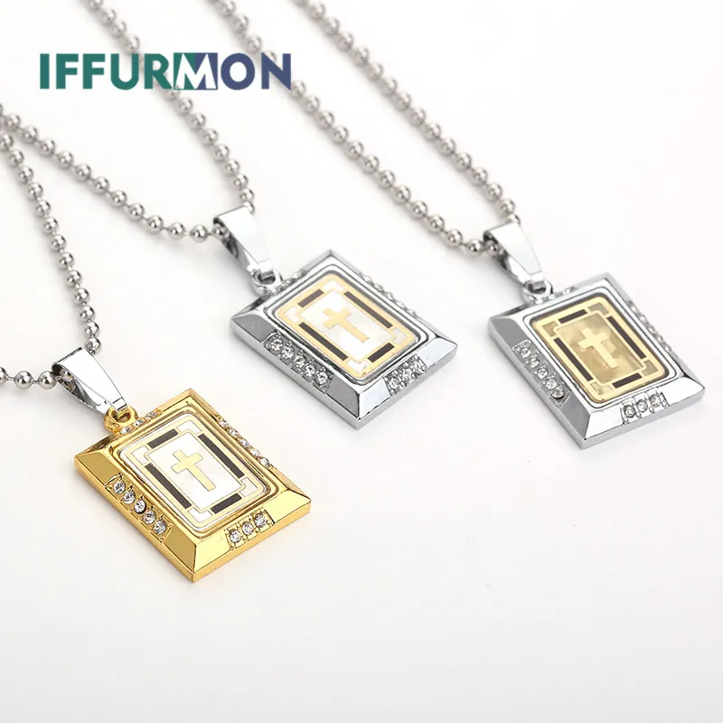 Iffurmon Крест Иисуса Подвески Длинные Boho состояние Для мужчин t Цепочки и ожерелья