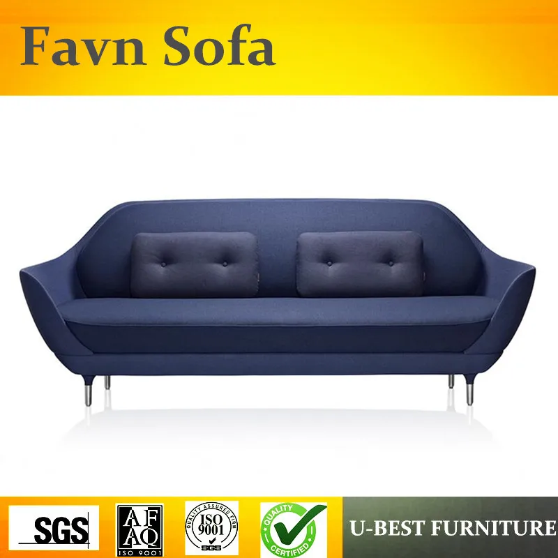 U-BEST Replica designer furniture grey textile upholstery 3 seater Favn sofa with Loose cushions
