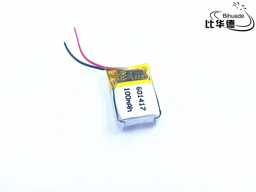 1 шт./лот 3 7 в 100 мАч 601417 литий полимерные Li Po li ion аккумуляторные батареи для Mp3 MP4 MP5