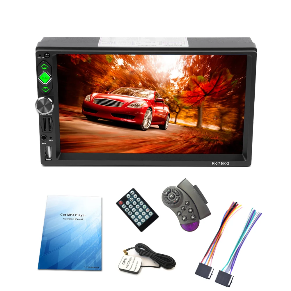 7in 1080P 2 Din Car MP5 Player GPS Navigator BT AM/FM/RDS Radio Car Multimedia Player GPS Navigation Autoradio Cassette Recorder 7in 1080P 2 Din Car MP5 Player GPS Navigator BT AM/FM/RDS Radio Car Multimedia Player GPS Navigation Autoradio Cassette Recorder