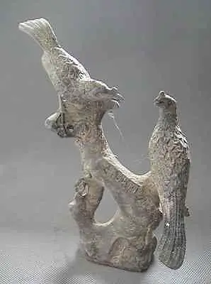 

zhaorui630++Collectible Decorated Old Bronze Handwork Flowers and birds Statues