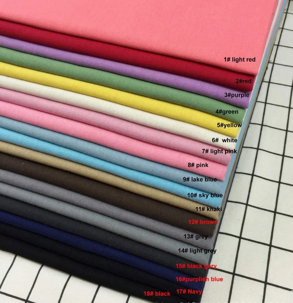 

Sanbest Solid Cotton Linen Fabric For Embroidery,DIY Sewing,Sofa,Curtain,Bag,Cushion,Furniture Cover Material,Half Meter