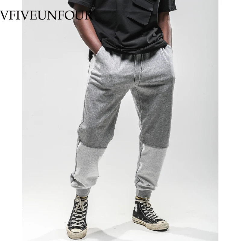 

VFIVEUNFOUR 2019 New Arrivals Color Block Patchwork Hip Hop Fashion Men Pants Casual Harem Jogger Elastic Waist SweatPants