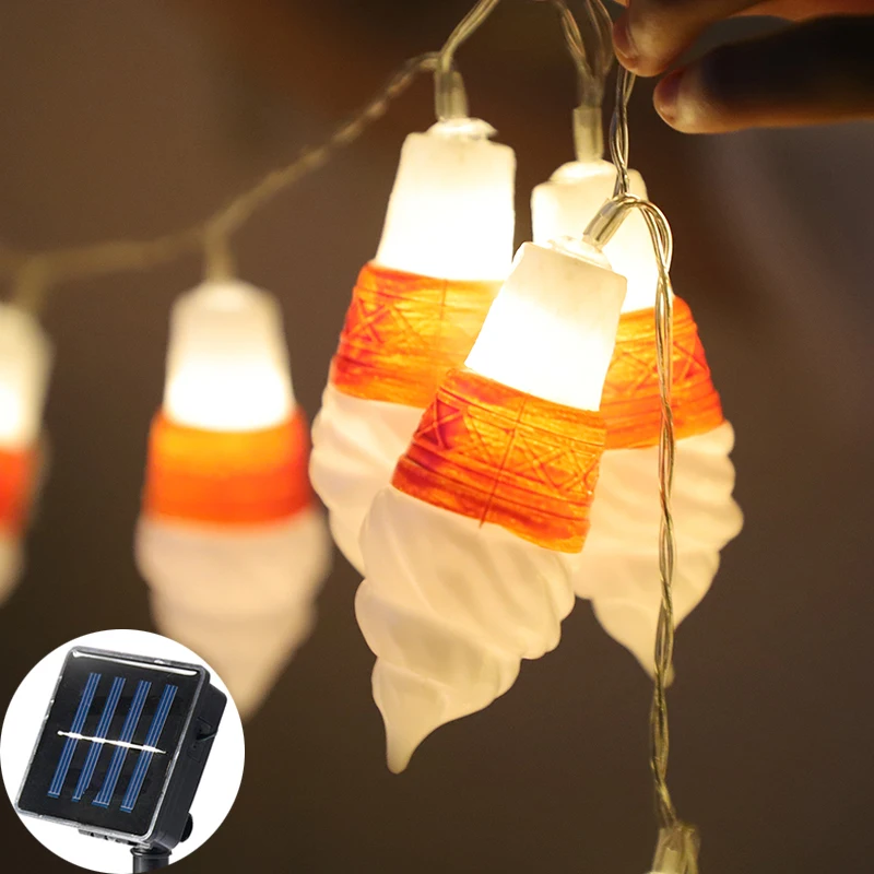 

Solar Powered Ice cream Shape String Lights gerlyanda Decorative LED Christmas Lights for Party Holiday Decoration Garland