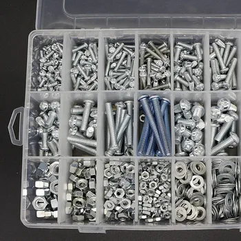 

24 Grids M3 M4 M5 M6 Bolts Screws Nuts Hex Button Head Gasket Kit Set TN88