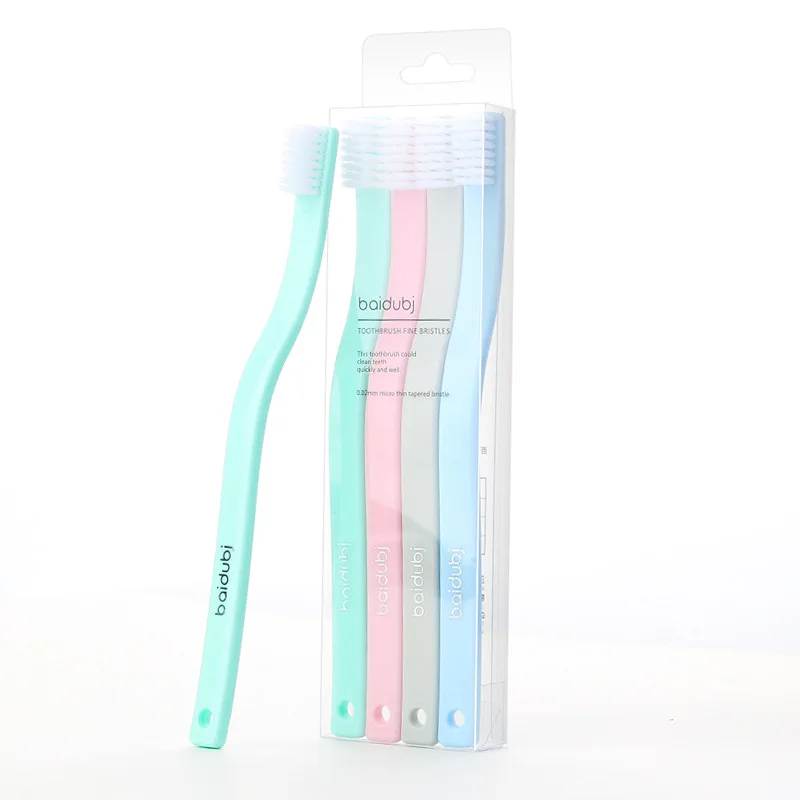 4Pcs/Set Soft Bristle Adult Toothbrush Europe and The United States Simple Popular Brush Transparent Boxed Oral Care | Красота и