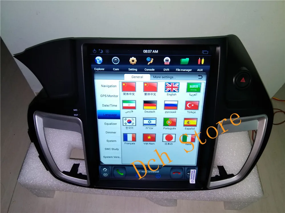 12,1 ''вертикальный экран tesla стиль Android 8,1 автомобильный dvd-плеер gps navi для HONDA ACCORD 9 nine 2013 PX6