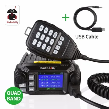 

Radioddity QB25 Quad Band Quad-standby Mini Mobile Car Radio VHF UHF 25W/10W
