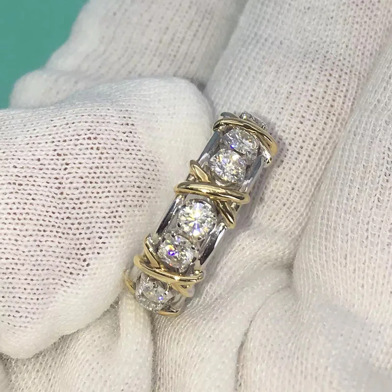 18 K 750Au золото Moissanite алмазное кольцо обручальное кольцо D Цвет VVS с национальным сертификатом MO-H100105