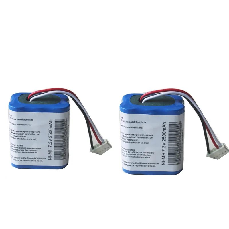 

2pcs/lot Battery For iRobot Braava 380 380T Mint 5200 5200C Robot 7.2V 2500mAh Ni-MH Rechargeable Vacuum Cleaner Batteries
