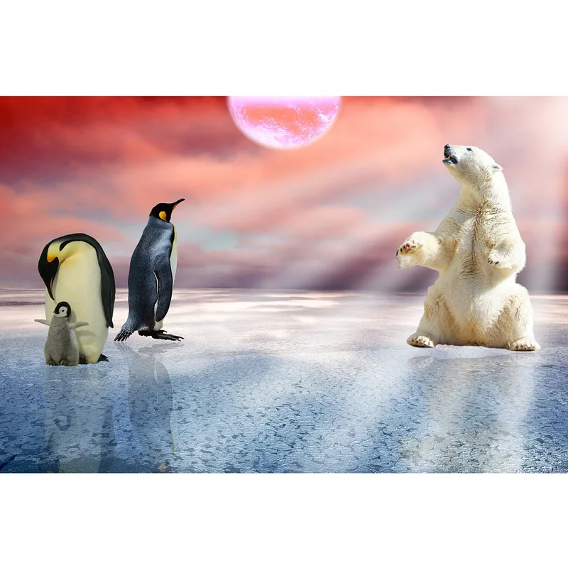5D DIY Diamond Painting Penguin And Bear Full square/round Cross Stitch Mosaic Embroidery Stone Decoration Animals | Дом и сад