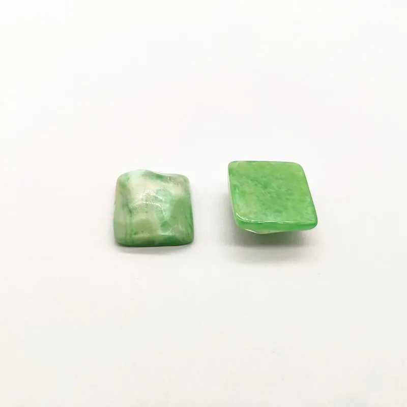 green Новое поступление! 17 мм 100 шт прорезиненный плоский квадратный Бисер для серьги, детали для серег, заколки для волос аксессуары-фурнитура - Цвет: green