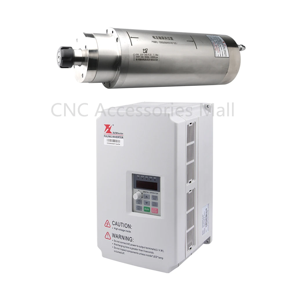Двигатель шпинделя с водяным охлаждением 900 кВт D125mm ER25 380 HZ AC220V/V & 7.5kw частный