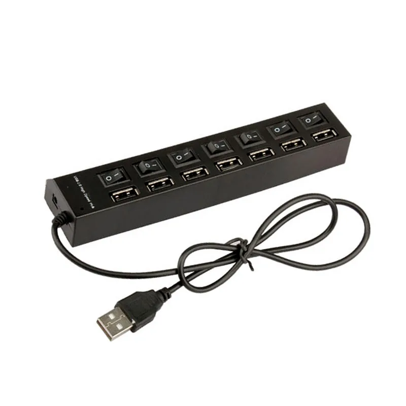 7 портов USB кабель 2 0 концентратор ВКЛ ВЫКЛ переключатель обмена для ноутбука Macbook