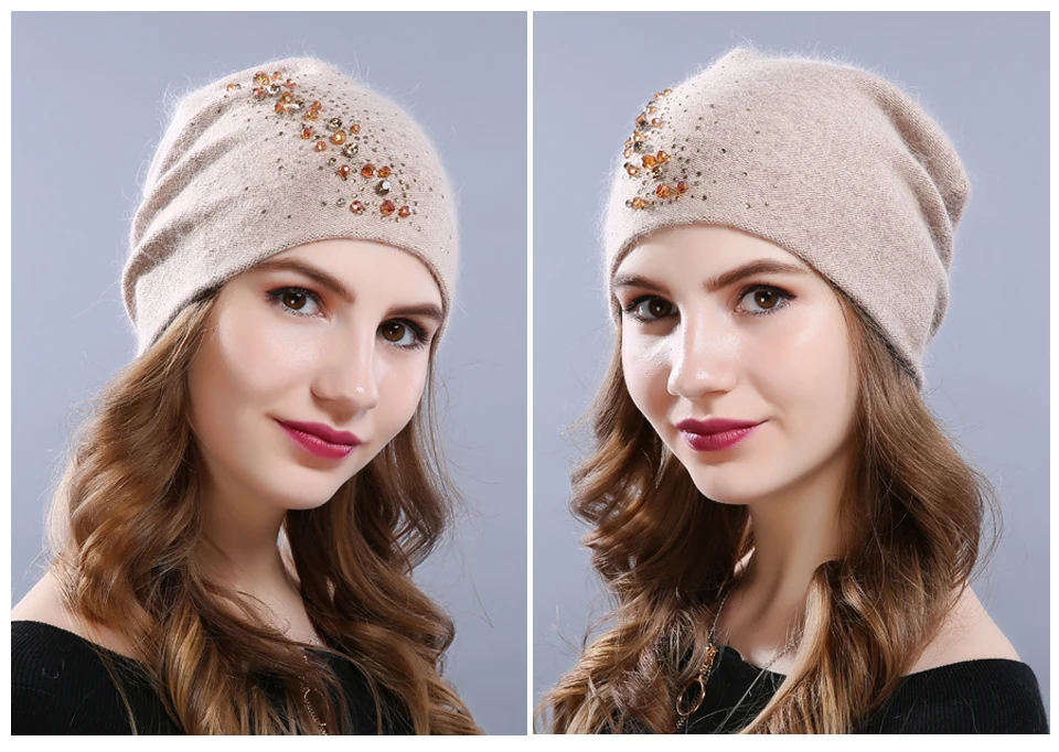 VEITHDIA женские шапки, женские кашемировые повседневные осенне-зимние брендовые новые двухслойные толстые вязаные шапки Skullies Beanies для девочек