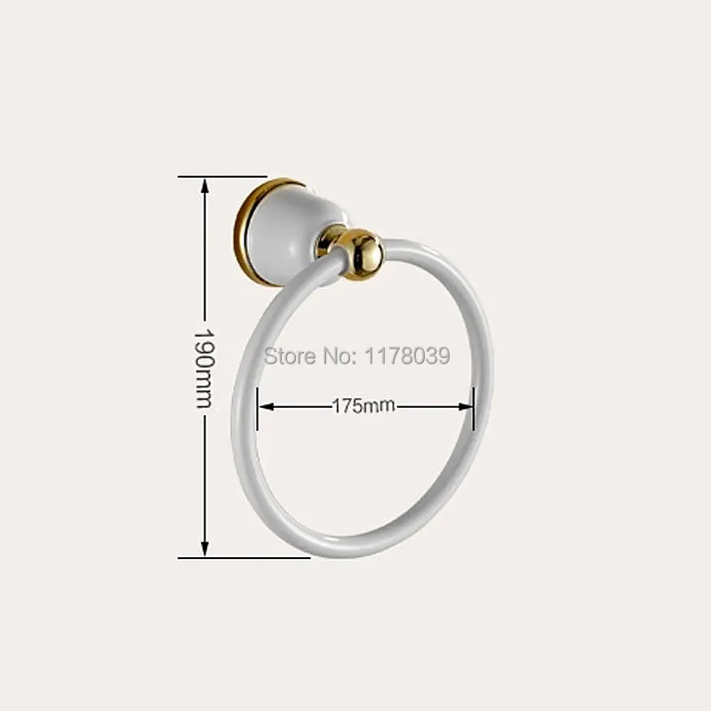 Окрашенный в белый, ребристый латунное кольцо для полотенца, аксессуары для ванной комнаты, J16291
