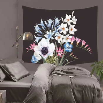 

Beautiful Flowers wall hanging Tapestry Ornate Pattern Colorful Plant Sunflower Classic Family Living Room Decorative Blanket
