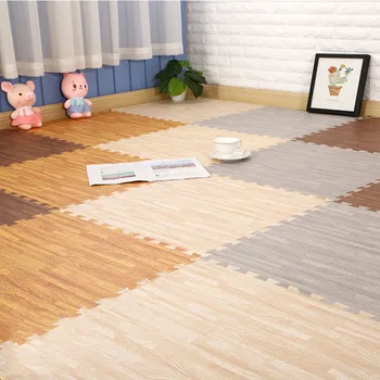 

Wood Grain Foam Mat Children's Mosaic Crawling Mat Home Bedroom Tatami Shop Living Room Baby Thickening Climbing Mat