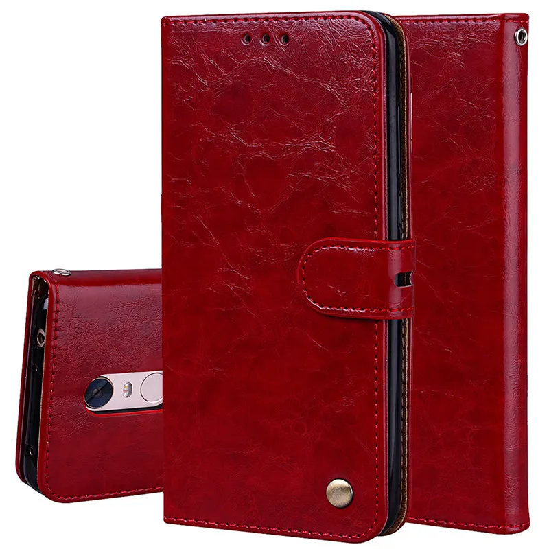 Роскошный кожаный чехол-книжка для Xiaomi Redmi 5 Plus, чехол-книжка для телефона, чехол-кошелек для Xiaomi Redmi 5 Plus 5,99 5plus Redmi 5 - Цвет: Red