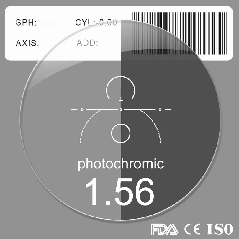 1,5 1,61 1,67 1,74 фотохромные прогрессивные линзы без линии бифокалы свободной формы