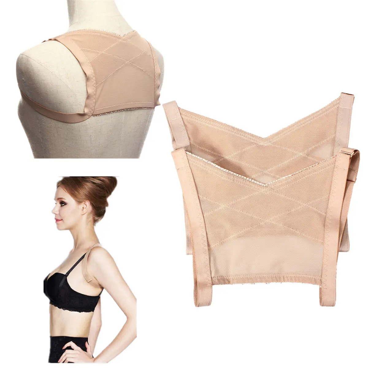 

2017 100% High Quality New Adjustable Shoulder Back Posture Corrector Chest Brace Support Belt Vest