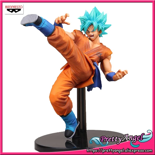 Красивый ангел-натуральная Banpresto Сын Gokou fe! vol.1 Дракон Мяч Супер Saiyan Бог SS Гоку синий Коллекция Рисунок