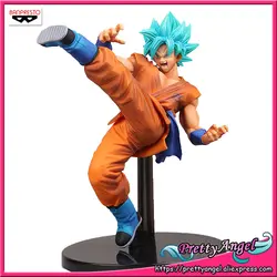 Красивый ангел-натуральная Banpresto Сын Gokou fe! vol.1 Дракон Мяч Супер Saiyan Бог SS Гоку синий Коллекция Рисунок