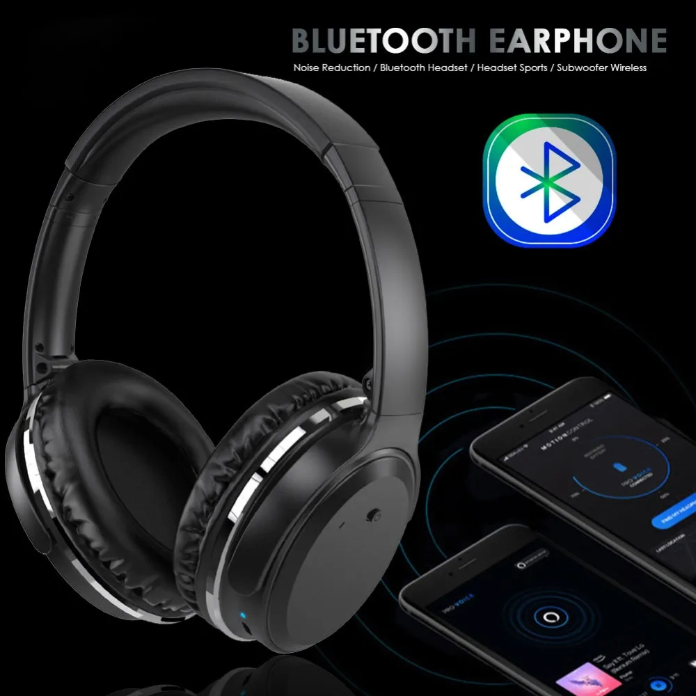 ANC Active Шум шумоподавления наушники Bluetooth V4.1 Беспроводной Наушники Hi-Fi глубокий бас стерео Беспроводной+ Проводная гарнитура